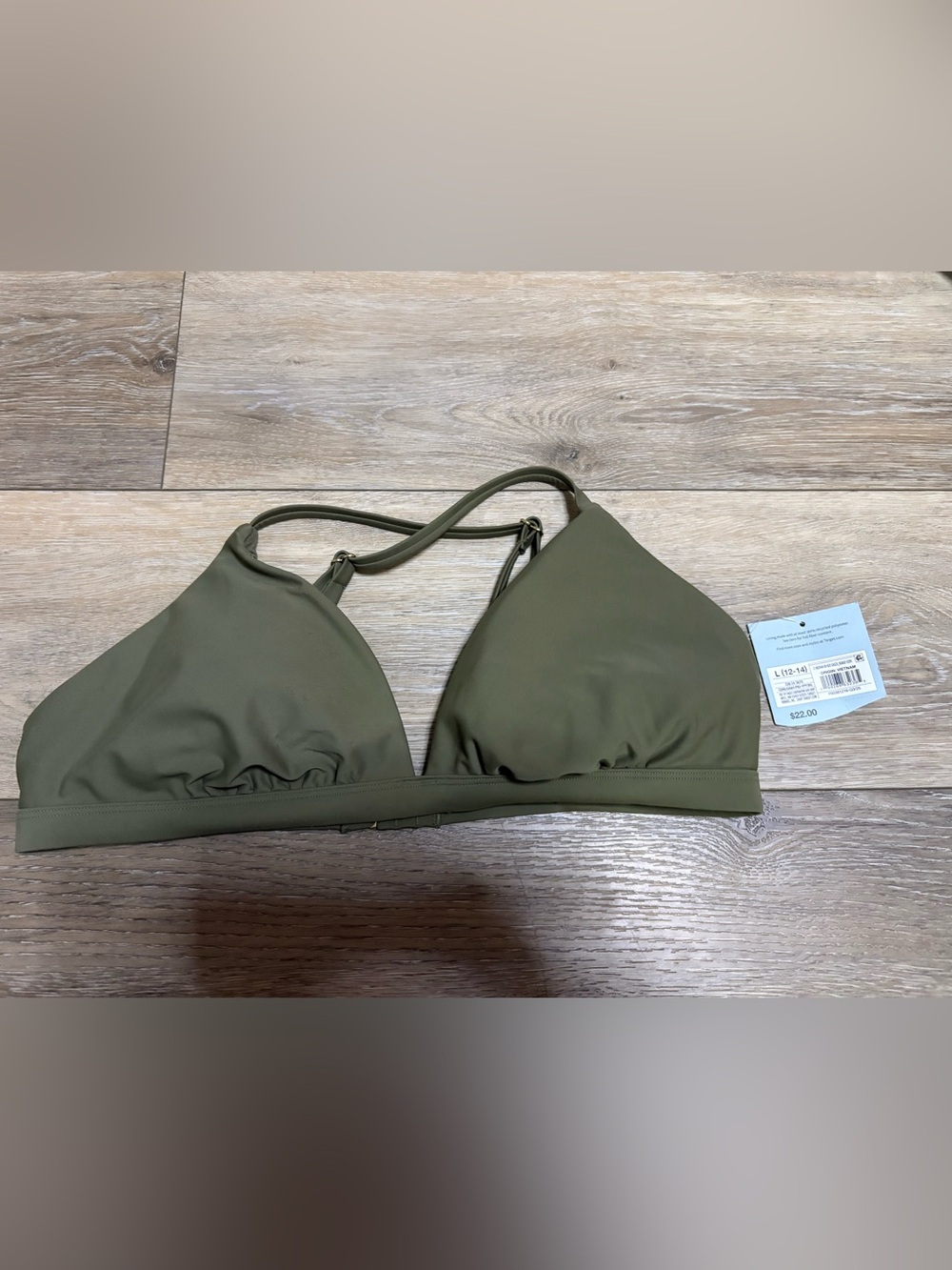 Shade and Shore Women’s Bikini Top Large New with Tags